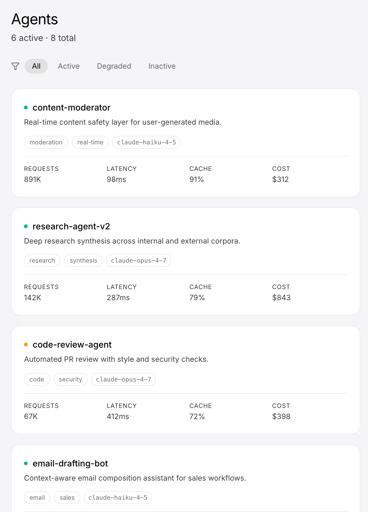 Agent chain on-chain